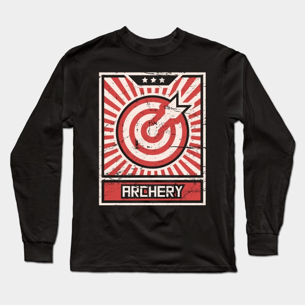 Propaganda Poster | Archery Target Long Sleeve T-Shirt by MeatMan